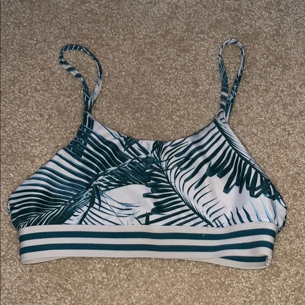 blue bathing suit top